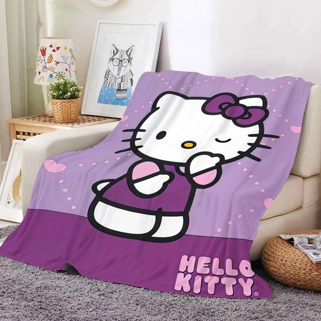 Kawaii Hello Kitty coperta di flanella Sanrio Kt doppia coperta