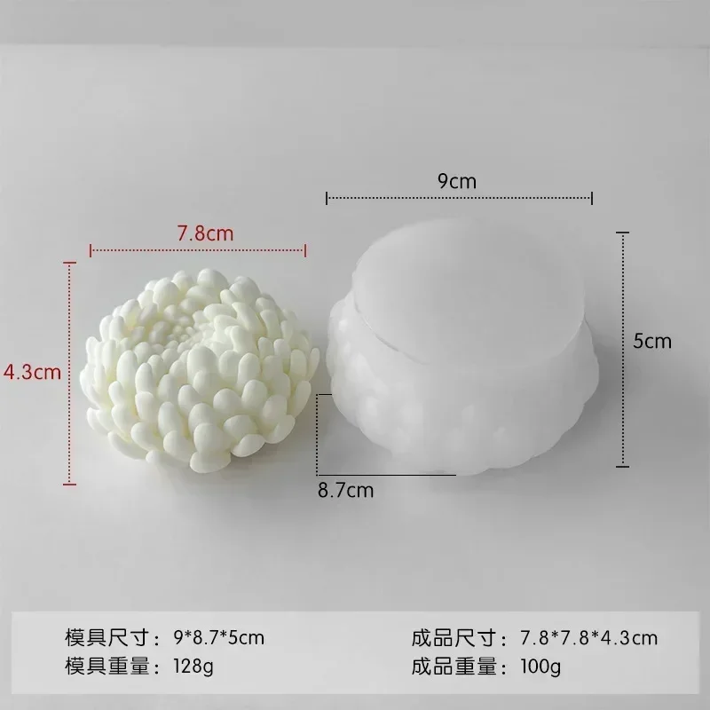Moule Silicone Bougie – Bouquet De Fleurs 3D Chrysanthème – Fantasy – Neuf