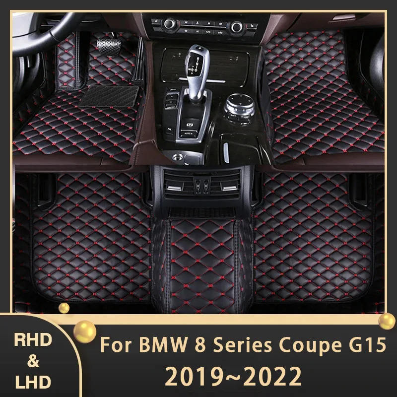 

Car Floor Mats For BMW 8 Series Coupe G15 2019~2022 4seat 2door Custom Auto Foot Pads Leather Carpet Interior Accessories 2021