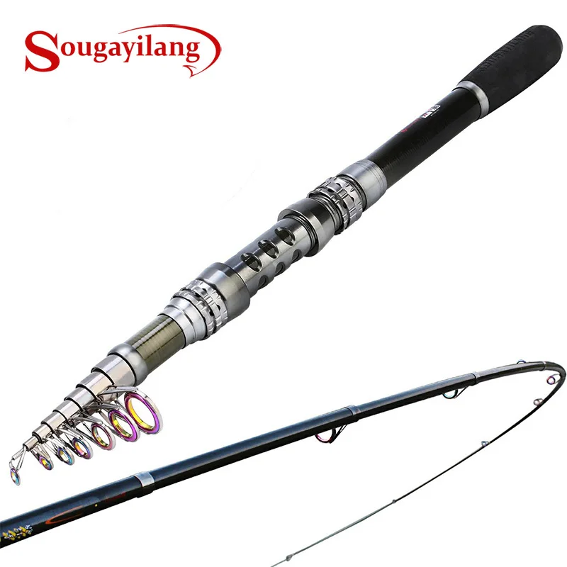 Sougayilang 1.83.3M Telescopic Spinning Fishing Rod 99 Carbon Fiber