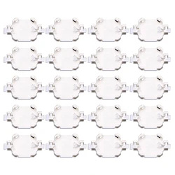 20 - Piece Battery Holder Set for Game Card Cartridge Accessories (White)