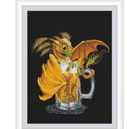 DIY Homefun Cross Stitch Kit - Counted Cross-Stitching Set with New Pattern