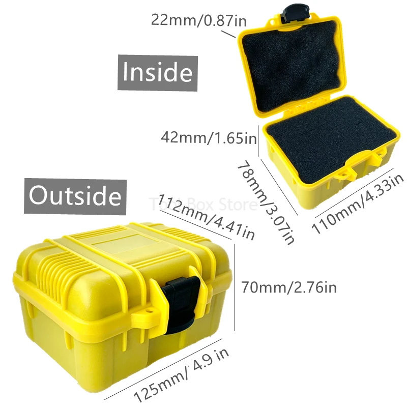 Plastic Small Tool Box Waterproof Hard Case Bag Storage Box Safety Toolbox  for Mechanics Outdoor Portable Suitcase Tool Case