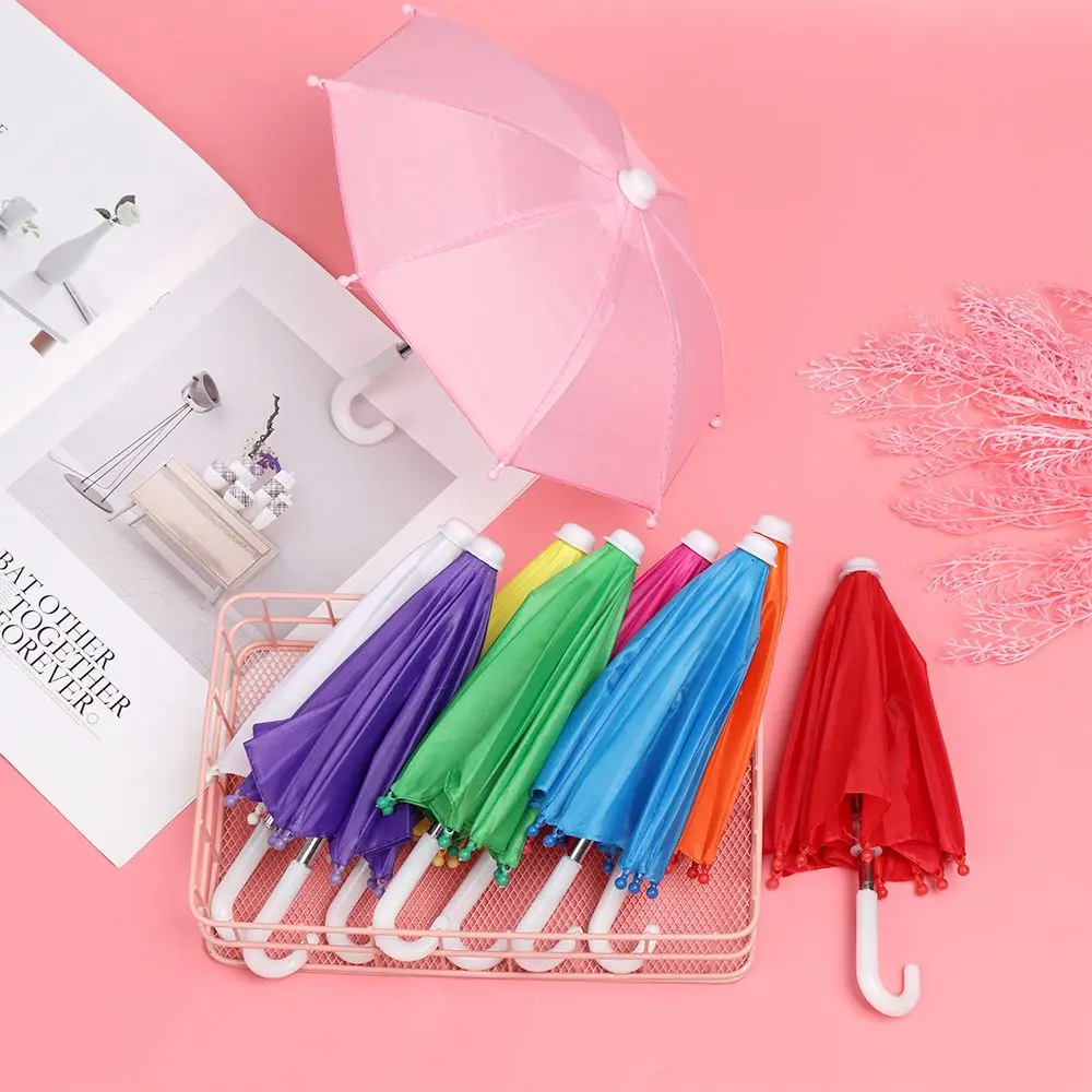 Neue Art bunte Kunststoff Mini Regenschirm Regen bekleidung Spielzeug Regenschirm Baby Spielzeug Mädchen Geschenk Puppe Verzierung Puppe Kleidung Dekoration – Detail 5