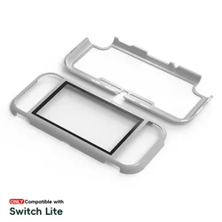 Rugged Magnetic Protective Case for Switch Lite with Clear Screen Shield (Grey Case)