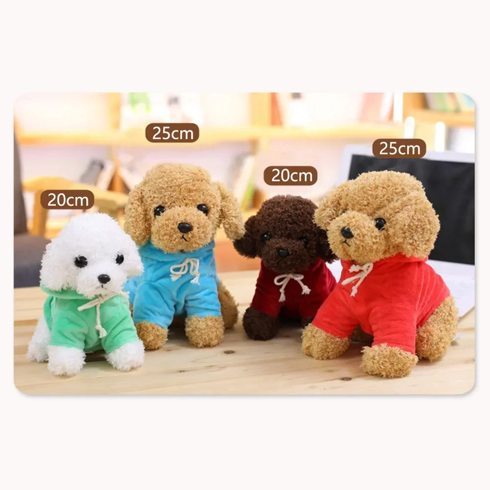 20cm/25cm Imitation Teddy Dog Plush Stuffed Doll Cute Poodle Stuffed Toy Cloth Doll Plush Dog Baby Stuffed Animals Kawaii Plush