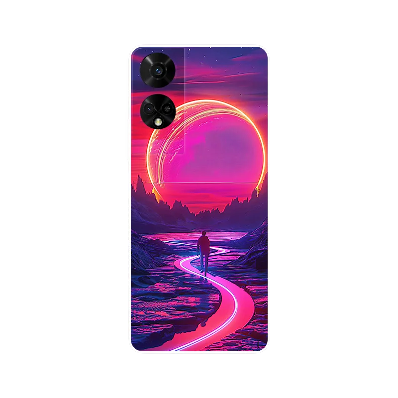 Wolf Painted Shockproof Silicone Phone Case - Stylish and Durable Cover