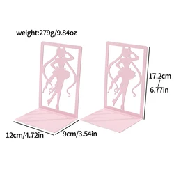 Elegant Pink Sailor Moon Anime Bookends - Heavy Duty Non-Slip Home & Office Decor (Set of 2) (B184)