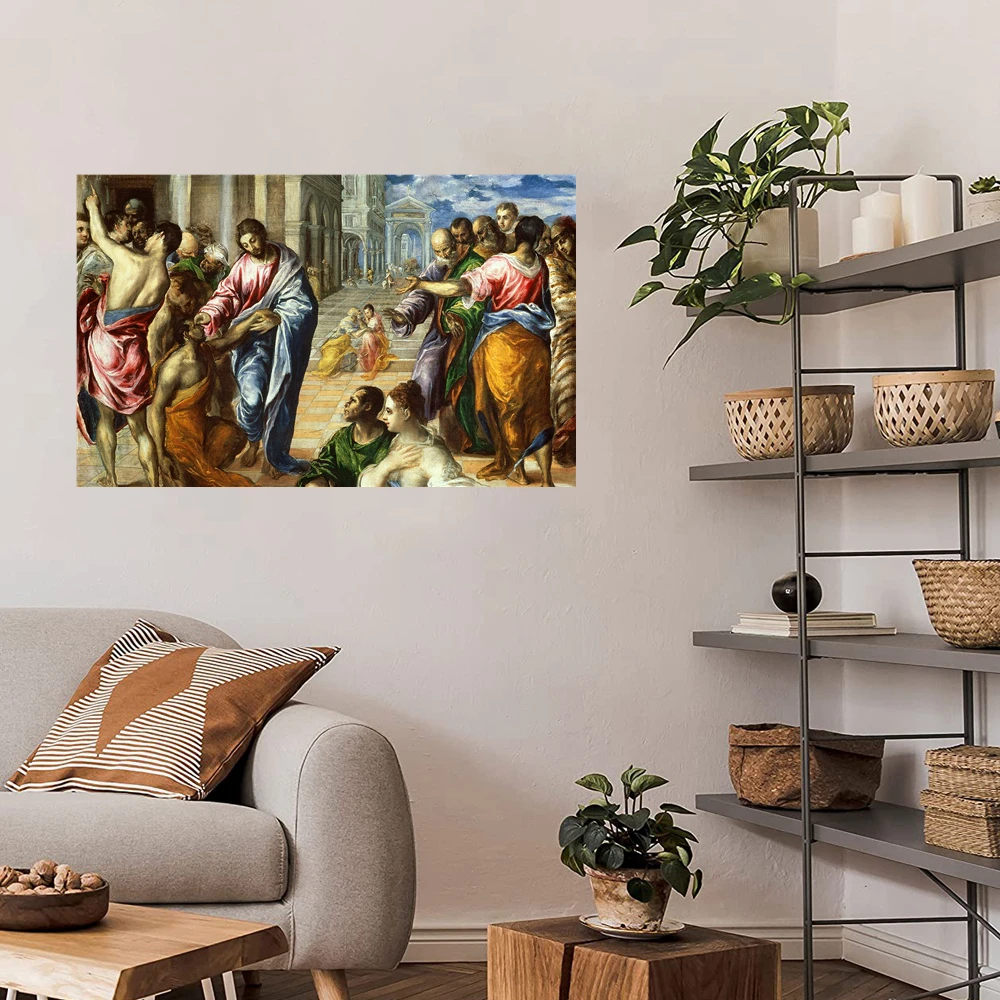

Retro Murals Jesus Christ Gallery Painting Canvas Print Cupid Adam Ancient Greek Mythology Pictures for Lobby Decor Dropship