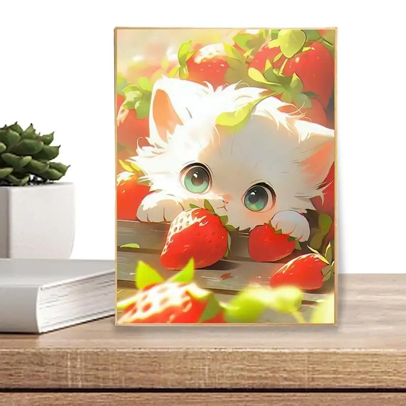 

Oil Number Painting Cartoon DIY Cat Painting Kit With Numbered Portable Adult Paint By Number Kits DIY Oil Painting For