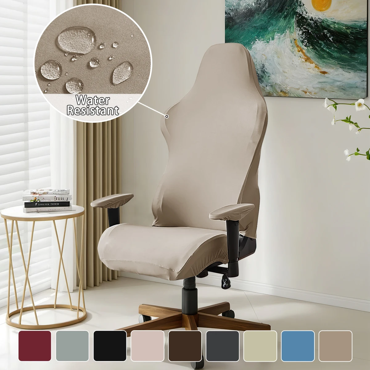 Set of 4 Durable Elastic Chair Covers for Gaming and Internet Cafe Chairs