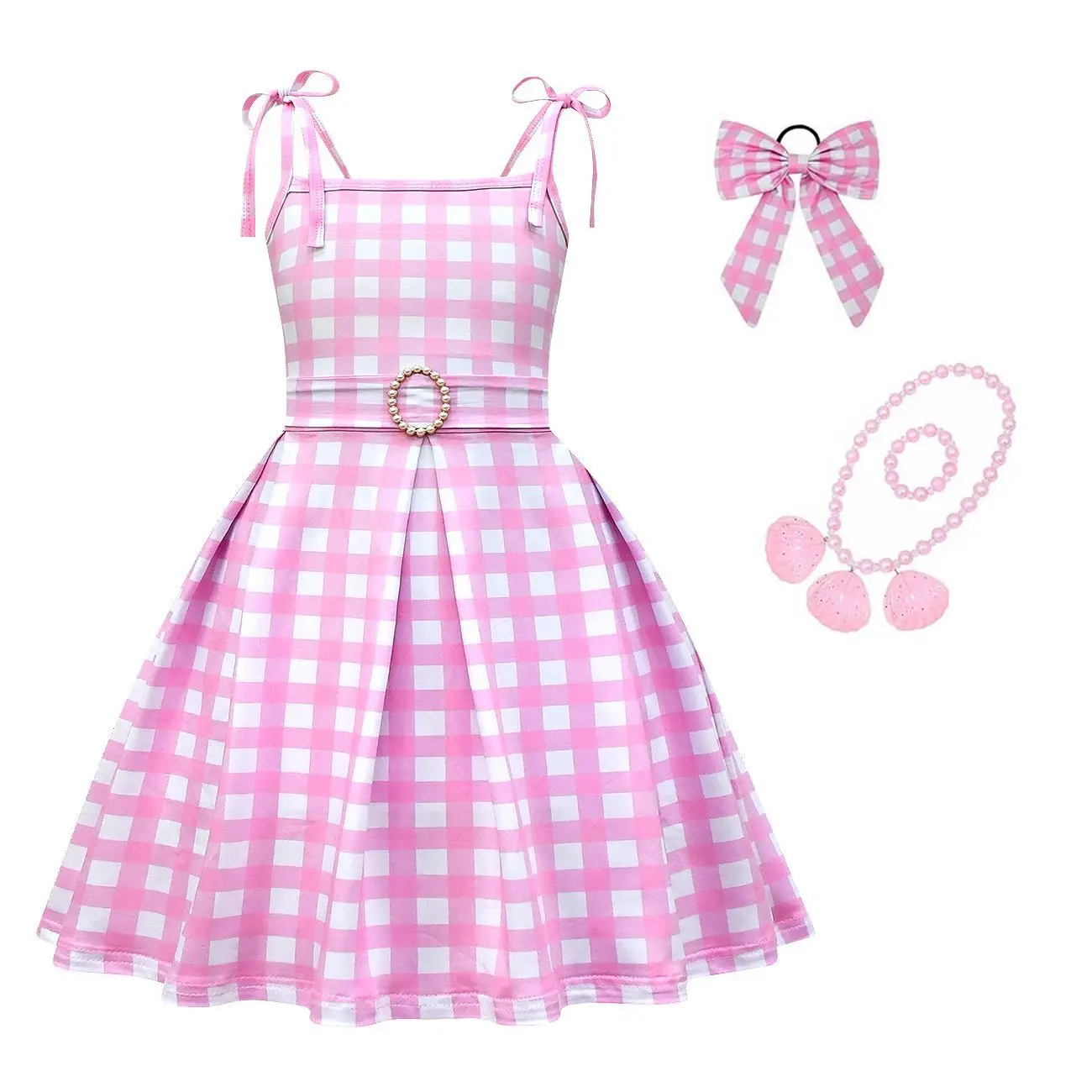 Barbie Xadrez Baby Girl Dress, Sweet Cosplay