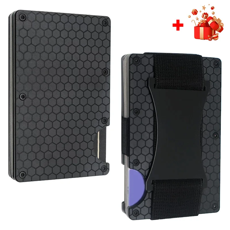 Porta Carte Rfid Con Fermasoldi Portafogli Per Uomo Porta In Alluminio Portafoglio Portafoglio Portafoglio Porta Carte Di Credito Sottile Maschile Di 
