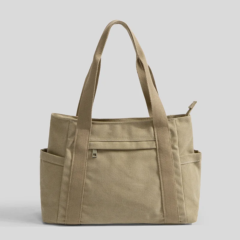 thumbnail image 1 of 2024 Nuevo bolso de lona de gran capacidad para mujer, bolso de mano retro informal de moda, bolso de mano retro simple, 1 of 5