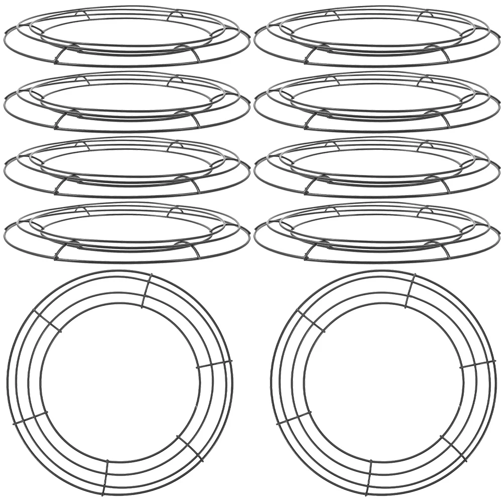

10Pcs DIY Iron Wreath Frame Round Wreath Rings Reusable Wreath Making Rings