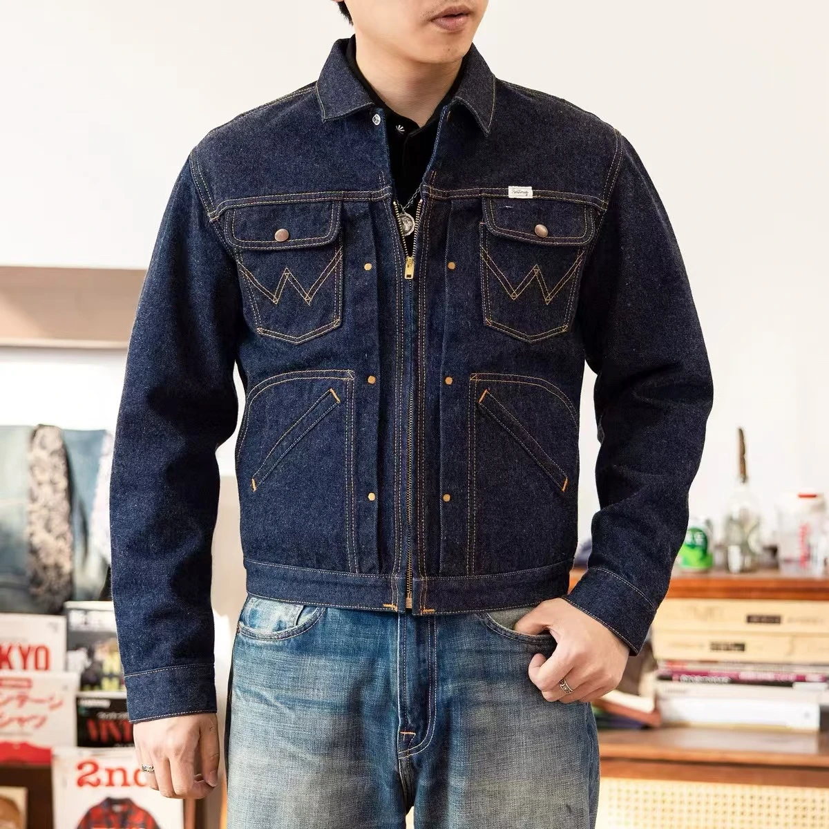 Red Tornado 1960's 24MJ Selvedge Denim Jacket Rinsed Mens