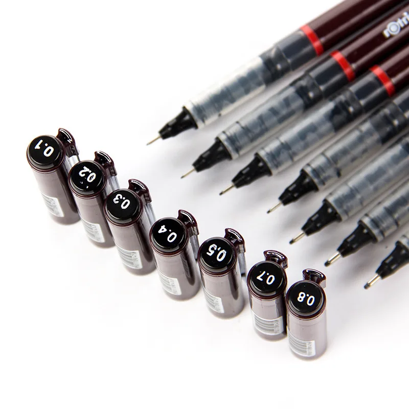 Rotring Tikky 그래픽 Fineliner Pigma Micron 파인 펜 부드러운 잉크 드로잉 펜 스케치 파인 라이너 펜 미술 학교 용품