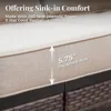 Furniture Patio Furniture Sofa, Love-Seat Patio Sofa Steel Frame Outdoor Sectional Couch  Cushions for Lawn Backyard Porch Deck 2