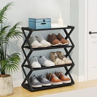 4-layer Foldable Shoe Rack Suitable for Storage in Entrances, Corridors, and Bedrooms Without Assembly 1