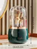 1PC Makeup Brush Storage Bucket Dustproof Hose Cover Partition Can Rotate The Pen Holder Transparent Box Desktop 6