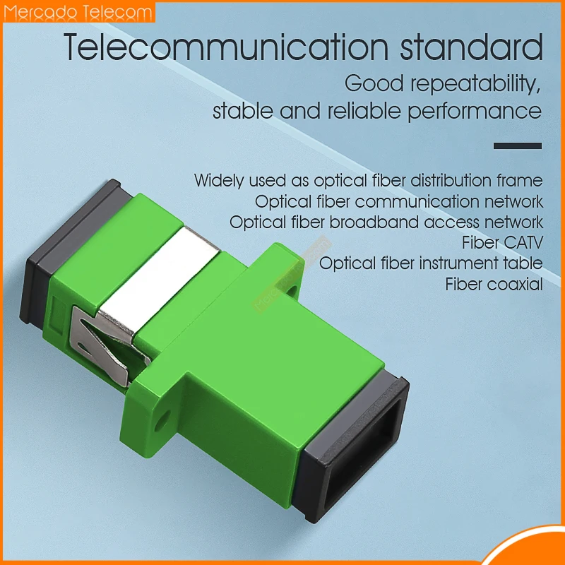 10PCS/bag Fiber Optic Connector Adapter SC/UPC SM Flange Singlemode Simplex SC-SC APC Coupler Brazil fiber optic adapter