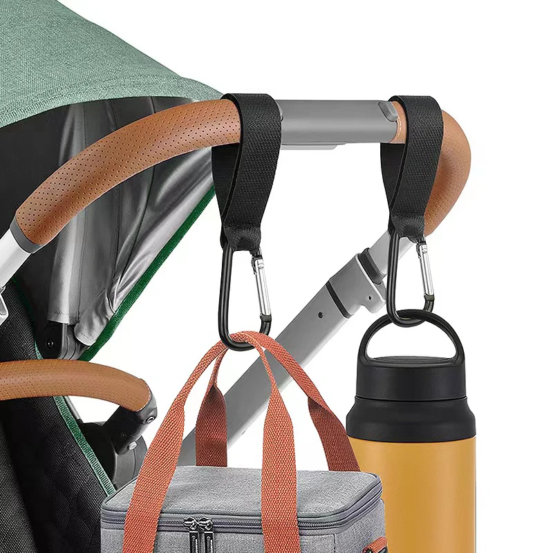 10/1pcs Baby Stroller Hooks Aluminum Alloy Carabiner Cart Shopping Pram Diaper Bag Hanger Hook Buckle Stroller Accessories