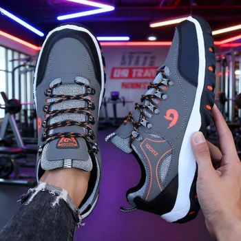 الرجال في الهواء الطلق أحذية رياضية كاجوال مقاوم للماء أحذية المشي لمسافات طويلة مريحة التخييم الجري الركض حذاء رجالي تنفس المدرب الرياضي 6