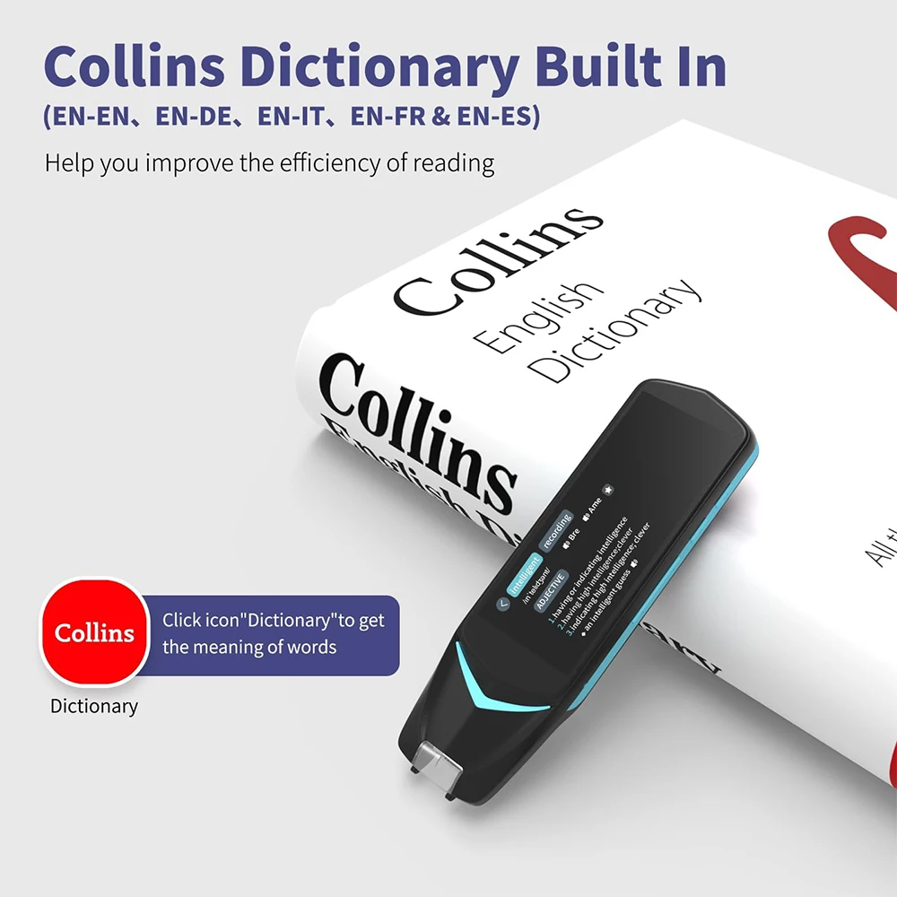 Translation Pen Reading Pen for Dyslexia Scan Reader Pen 4 Text to Speech Device Translator Photo Translation OCR 16GB Bluetooth Scanner