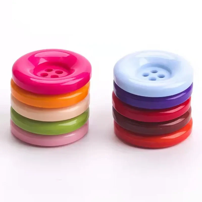 새로운 18mm 컬러 라운드 수지 단추 코트 정장 스웨터 단추 DIY 컬러 의류 액세서리