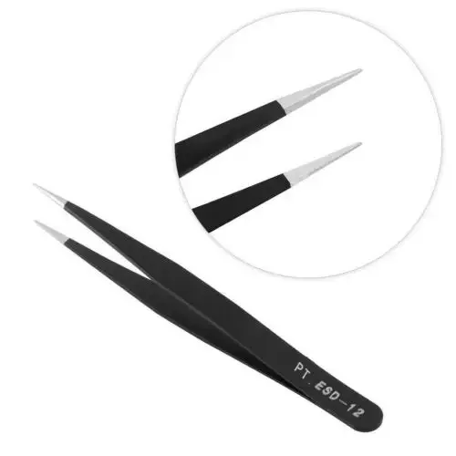 Stainless Steel Straight and Curved Eyelashes Tweezers Eyelash Extension Tweezers False Eyelashes Nail Art Makeup Tools 6