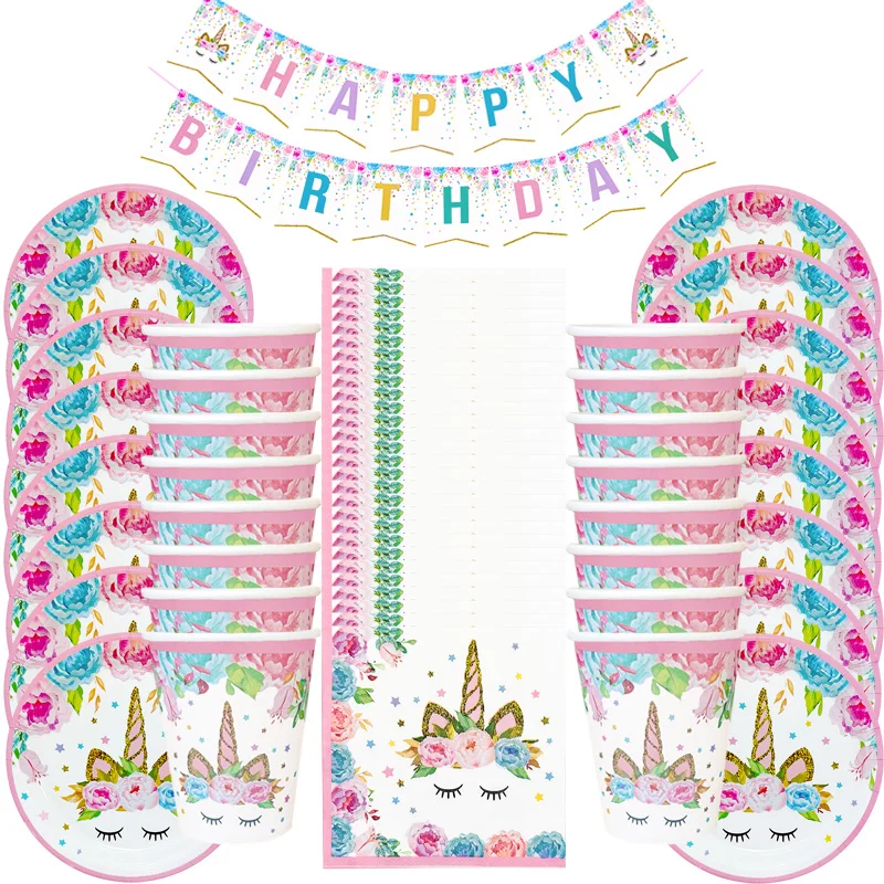 Baby Girl Birthday Party Decorations Unicorn - Unicorn Decoration Birthday  Party - Aliexpress
