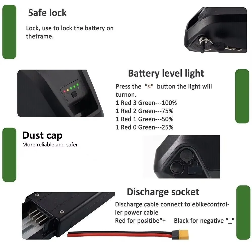 New Hailong EBike Battery 36V 48V 10Ah 15Ah 20Ah 5