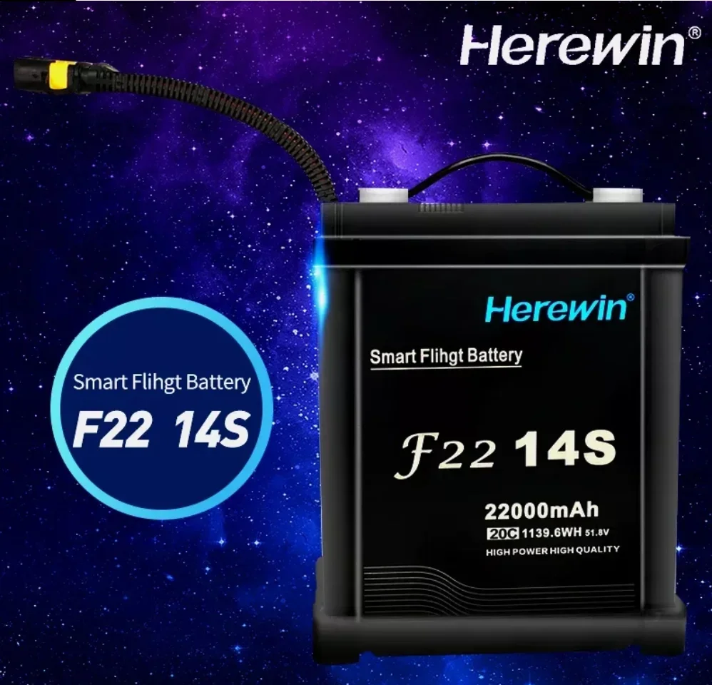 

Herewin 44,4 V 12S 14S 22000mAh 20C литиевая полимерная аккумуляторная батарея Lipo аккумулятор для сельскохозяйственного дрона UAV