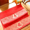 1pcs Towels Thickened Absorbent Towel Chinese Style Pure Cotton Quick for Home Absorbent Soft Quick Dry Thickened Face Towel Red 4