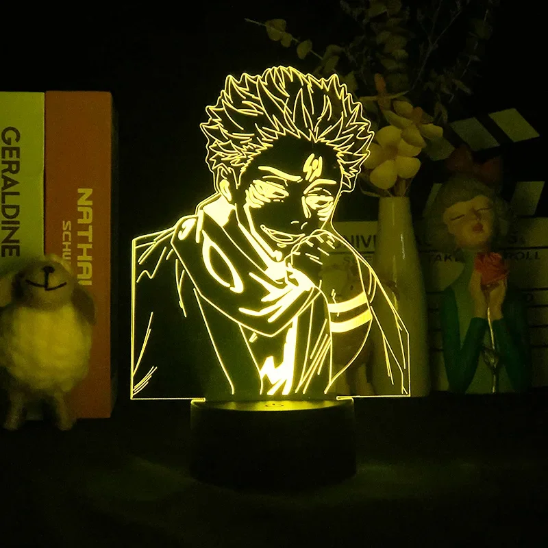 Anime Jujutsu Kaisen 3D Led Night Light Per Room Deco Birthday Gift Jujutsu Kaisen Anime Lamp Yuji Itadori Manga Gifts