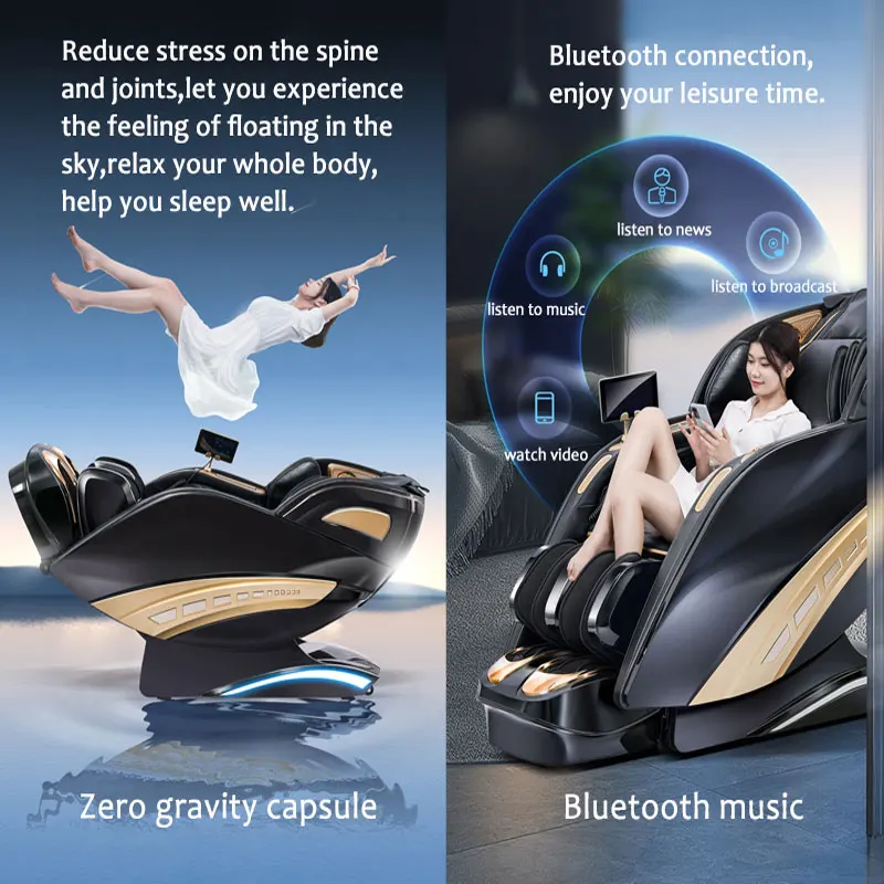 HFR 3-year Warranty Luxury Full Body Electric 3D AI Smart Automatic Thai Stretch SL Track Zero Gravity Shiatsu 4D Massage Chair 4