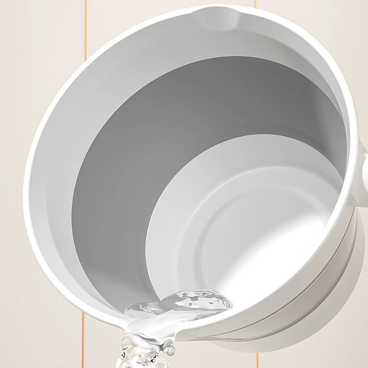Collapsible Water Spoon PP Material Kitchen Household Unbreakable Large Thickened Plastic Long Handle Water Ladle and Bathing