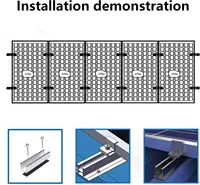 Kit de support de panneau solaire, Rail de montage en aluminium 30mm/35mm, supports de pinces d'extrémité pour toit plat, Rail de montage PV 12 pièces 6