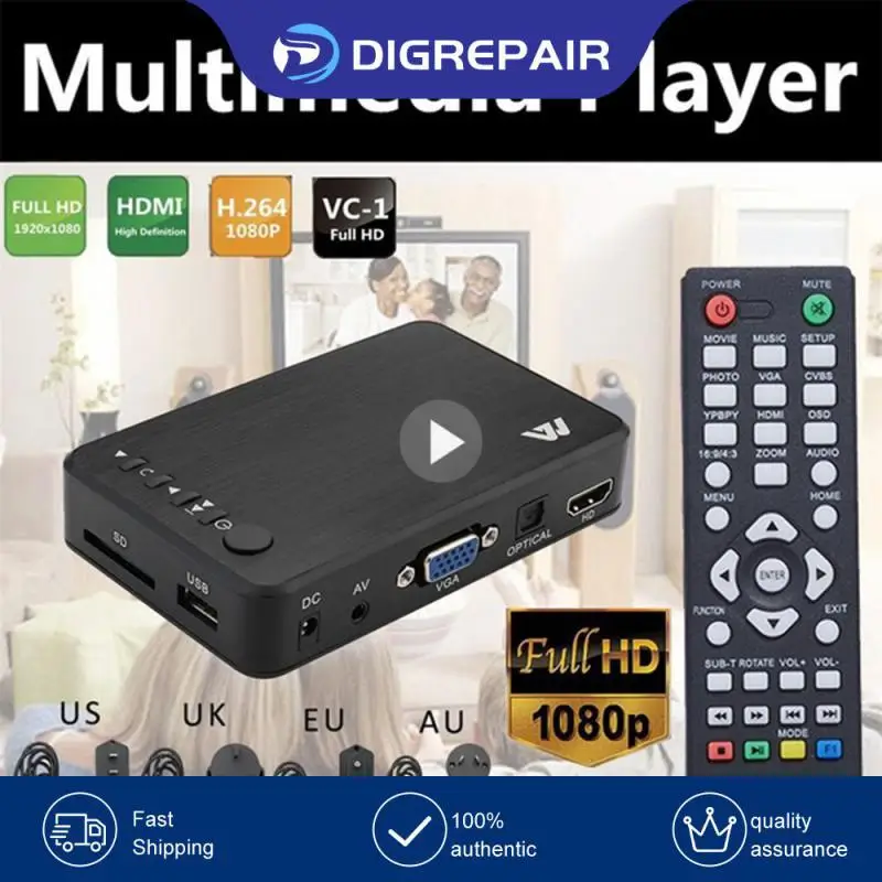 

Media Player 1080P USB External Hdd Media Player With VGA SD Support MKV H.264 RMVB WMV Media Player for car HDDK6