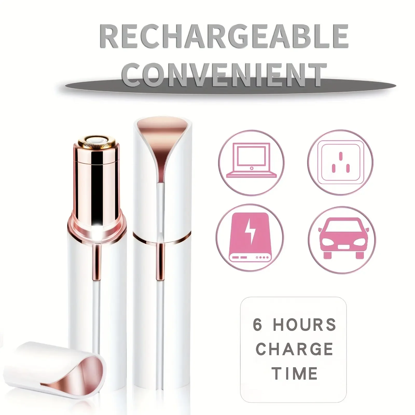 Xiaomi Portable Lipstick-shaped Electric Epilator Painless Electric Shaver Private Armpit Hair Lip Hair Leg Hair Mini Shaver 5