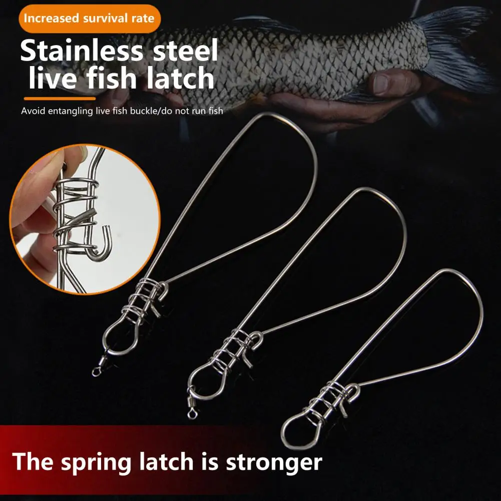 

5Pcs Fishhooks Fish Buckle Anti Winding Lightweight Stainless Steel Anti-deformation Fishing Lock Fishing Accessories