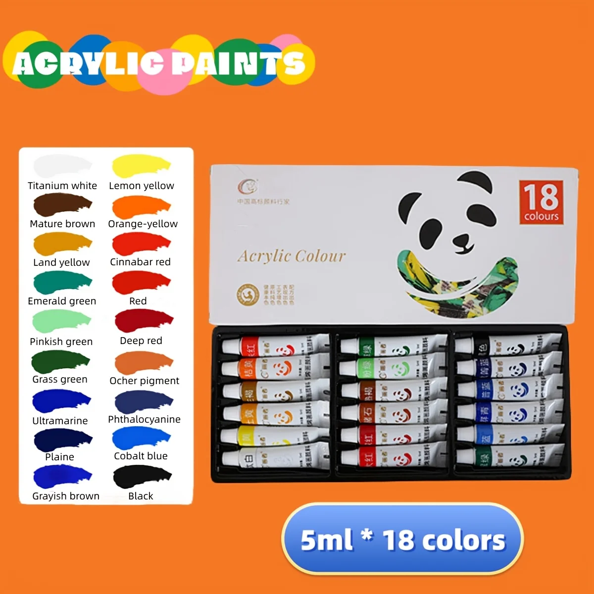 12/18/24 Farben Acrylfarben-Set, wasserfeste Malerei, Farbe, mehrfarbige Acrylpigmente, DIY handbemaltes Glasfarben-Set