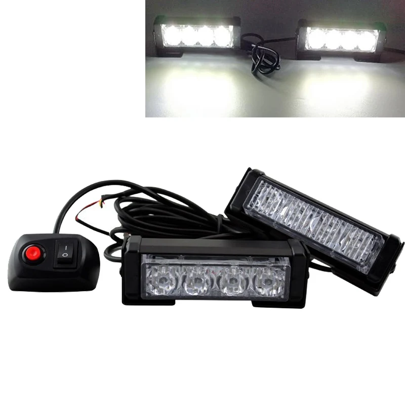 Motorcycle LED Lights 2 in 1 Universal Motorcycle LED red/blue Flashing lamp Police Motors Styling Led Signal light Safety Warning Indicator lights