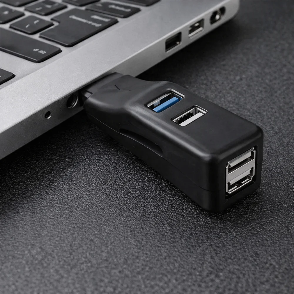 고속 4포트 USB 3.0 허브 U 디스크 리딩 어댑터 액세서리 USB-C 어댑터 미니 사이즈 확장기 스플리터 박스 PC 연결