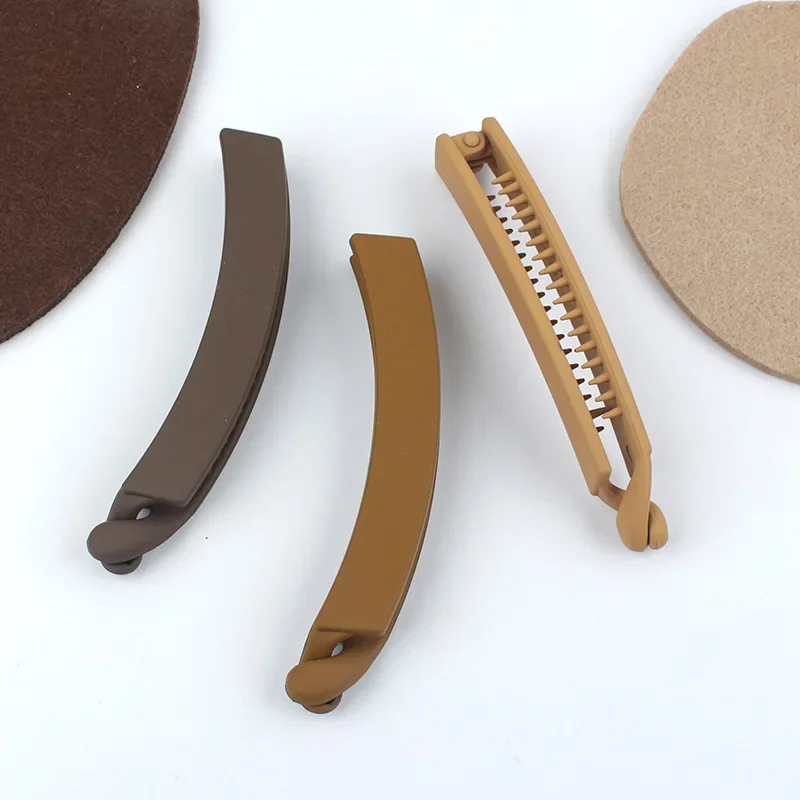 Hair Clips Hair Accessories Solid Color Frosted Banana Hair Clips Fashion Ponytail Holder Hair Clips Women Girls Hairpins Barrettes Womens Accessories