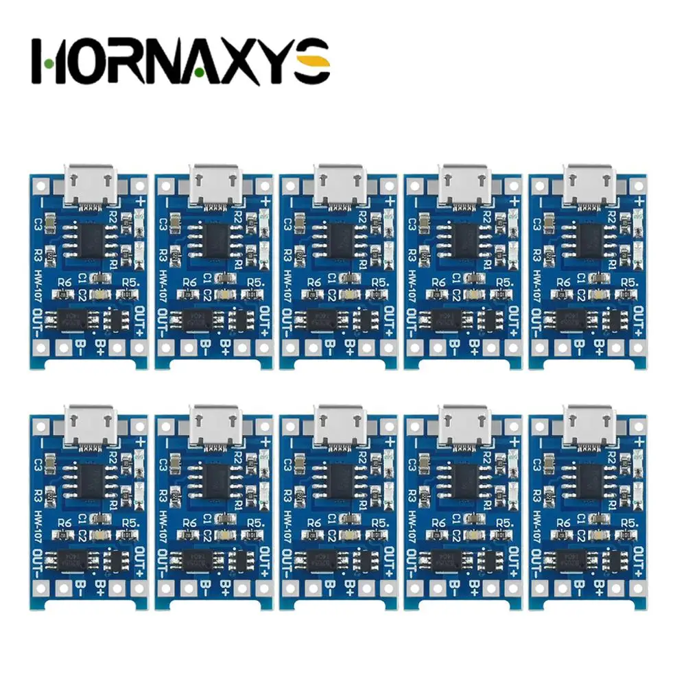 5/10PCS 5V 1A Micro USB Type-c 18650 TP4056 Lithium Battery Charger Module Charging Board With Protection Dual Functions