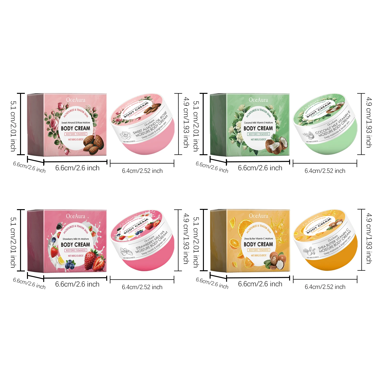 OCEAURA Vitamin C Moisture Body Cream Long-lasting Moisturizing Locking in Skin Moisture Winter Moisturizing Multiple Options 6