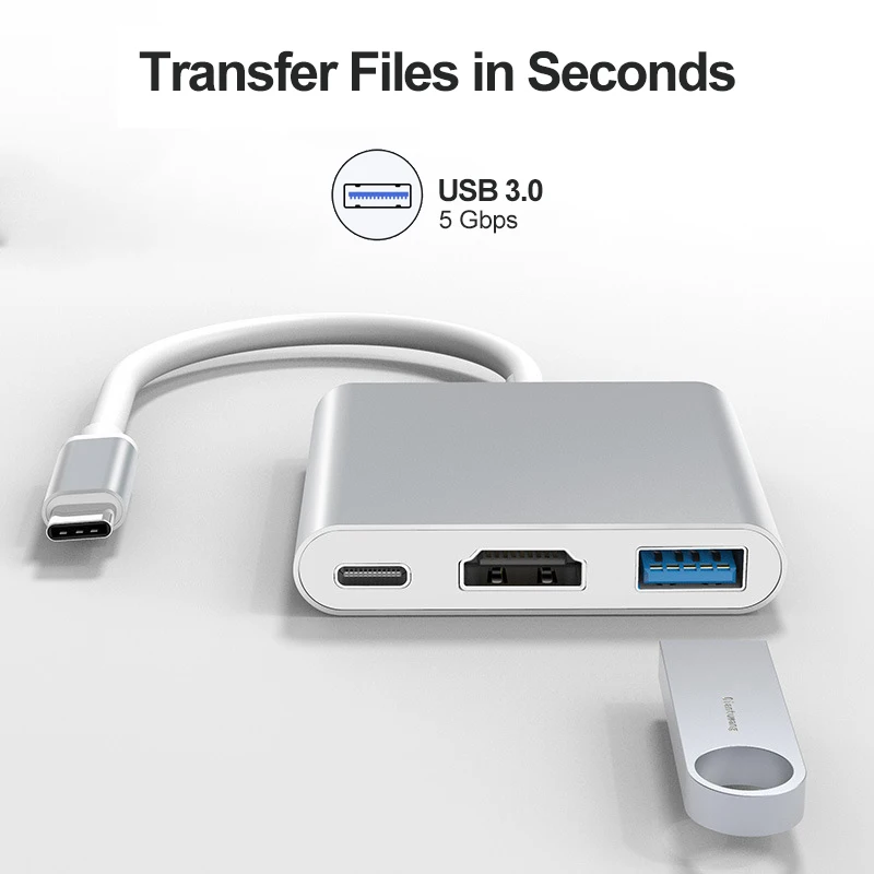 USB C HUB Type-C to HDMI Adapter 4K30Hz PD100W SD TF Dock USB-C 3.1 Splitter for MacBook iPad Pro Air Huawei USB 3.0 HUB