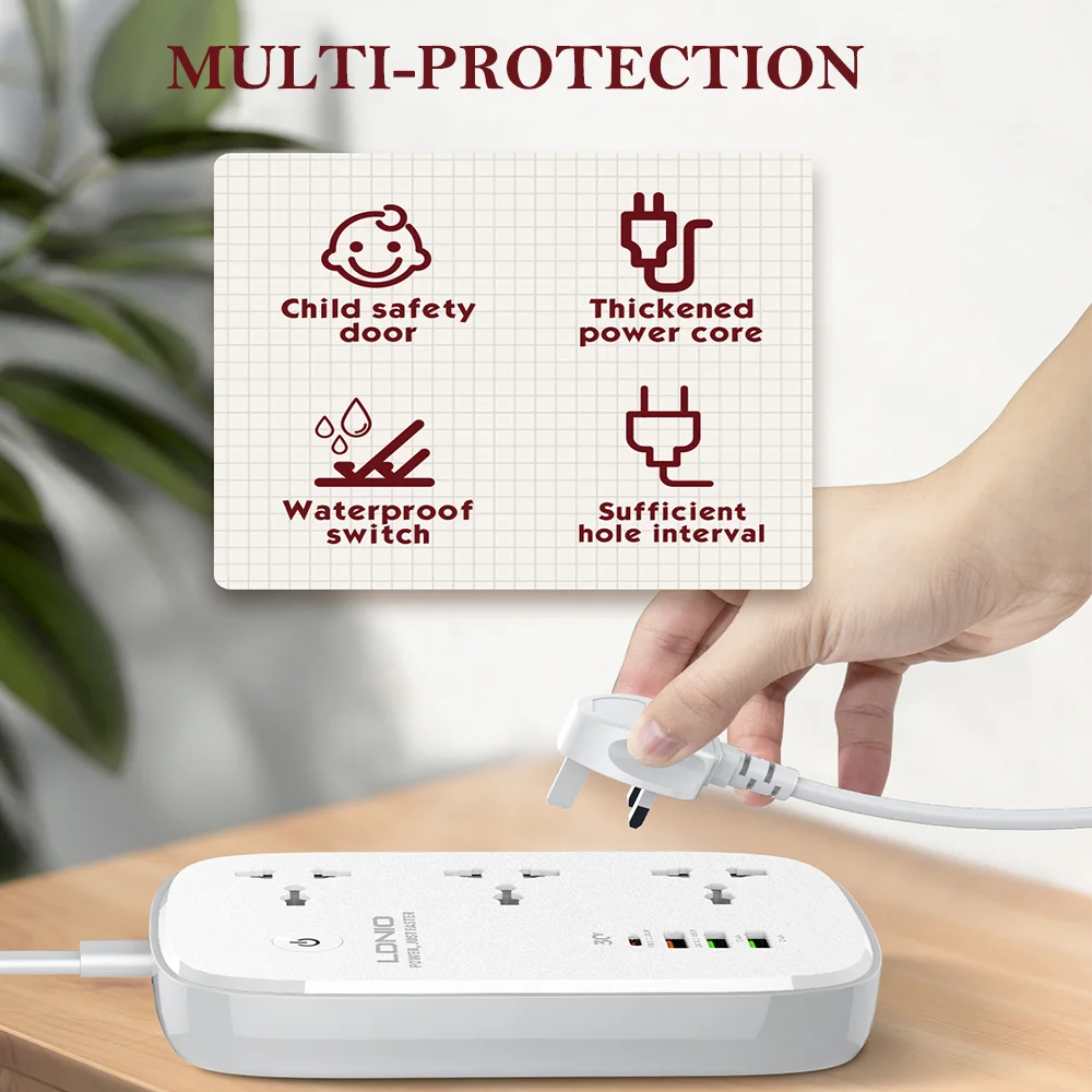 Wi-fi Smart Power Strip com Controle Remoto Adaptador de Soquete Suporte de Extensão Aplicativo Tuya Smart Life 2m Saídas - Image 2