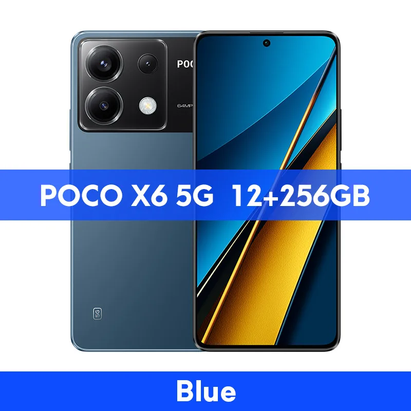 スマートフォン本体 POCO X6 12GB RAM 256GB Blue Xiaomi Poco X6 5G Blue 256GB + 12GB Dual-SIM Factory